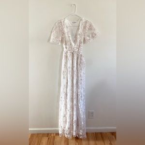 Baltic Born cherry blossom dress worn ONCE! with pink detailing.